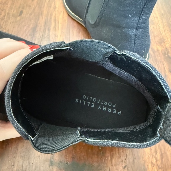 Perry Ellis Black Square Toe Boots Size 12 Men’s - Picture 7 of 8